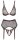 Abierta Fina Set mit Soft-BH, Strapsgürtel und Ouvert-String