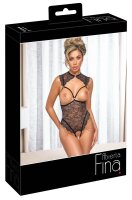 Abierta Fina Body ouvert aus weicher Stretch-Blütenspitze