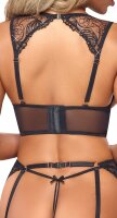 Abierta Fina Set mit Strapsgürtel und String ouvert