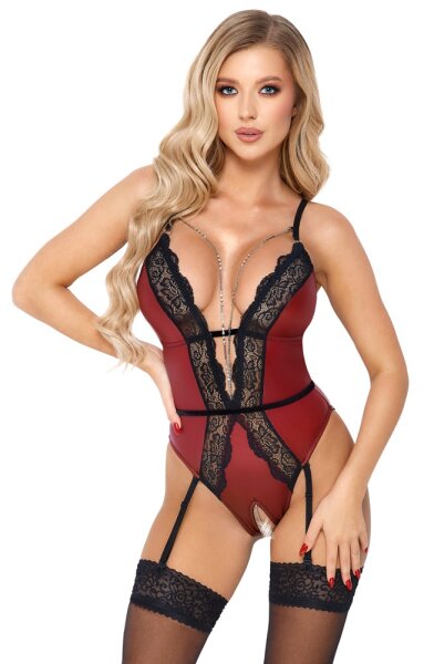 Abierta Fina Body ouvert im edlen roten Mattlook