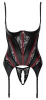 Cottelli LINGERIE Set mit Hebe-Strapshemd und Spitzen-String