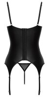 Cottelli LINGERIE Set mit Hebe-Strapshemd und Spitzen-String
