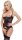 Cottelli LINGERIE Set mit Hebe-Strapshemd und Spitzen-String