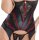 Cottelli LINGERIE Set mit Hebe-Strapshemd und Spitzen-String