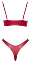 Cottelli LINGERIE Set in edlem rotem Wetlook 75B/S