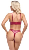 Cottelli LINGERIE Set in edlem rotem Wetlook 80B/M