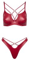 Cottelli LINGERIE Set in edlem rotem Wetlook 85B/L