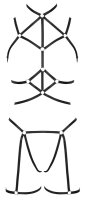 Cottelli LINGERIE Harness-Set inklusive kleinem String S-L