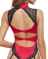 Cottelli LINGERIE Body ouvert aus edlem rotem Satin