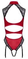 Cottelli LINGERIE Body ouvert aus edlem rotem Satin