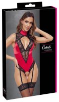 Cottelli LINGERIE Body ouvert aus edlem rotem Satin