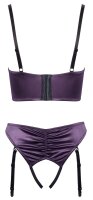 Cottelli LINGERIE Set aus dunklem lilafarbenem Stretch-Satin