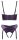 Cottelli LINGERIE Set aus dunklem lilafarbenem Stretch-Satin