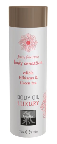 SHIATSU Edible body oil Hibiskus & Green Tea 75ml