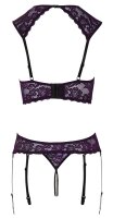 Cottelli LINGERIE Set aus dunkler lilafarbener Spitze
