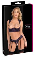 Cottelli LINGERIE Set aus dunkler lilafarbener Spitze