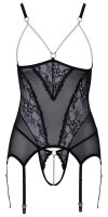 Cottelli LINGERIE Set aus feinem Powernet mit zarten Spitzen