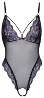 Cottelli LINGERIE Body ouvert mit 2-farbiger Blütenspitze