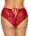 Cottelli LINGERIE Slip ouvert aus roter Blütenspitze