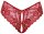 Cottelli LINGERIE Slip ouvert aus roter Blütenspitze