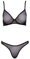 Cottelli LINGERIE Set aus schwarzem Feinnetz
