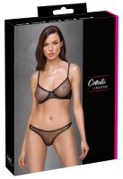 Cottelli LINGERIE Set aus schwarzem Feinnetz
