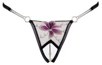 Cottelli LINGERIE Riostring ouvert mit bildschöner Blüte
