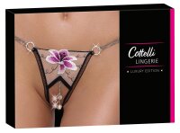 Cottelli LINGERIE Riostring ouvert mit bildschöner Blüte
