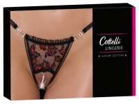 Cottelli LINGERIE Riostring ouvert aus feiner 2-farbiger Spitze