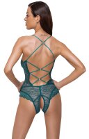 Cottelli LINGERIE Body aus feiner weicher petrolfarbener Spitze