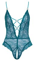 Cottelli LINGERIE Body aus feiner weicher petrolfarbener Spitze