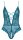 Cottelli LINGERIE Body aus feiner weicher petrolfarbener Spitze