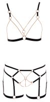 Cottelli LINGERIE Body aus elastischen Samtbändern