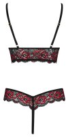 Cottelli LINGERIE Body ouvert mit transparentem Powernet