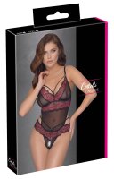 Cottelli LINGERIE Body ouvert mit transparentem Powernet