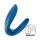 SATISFYER Partner Double Whale blue