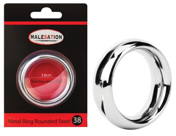 MALESATION Metal Ring Rounded Steel 38