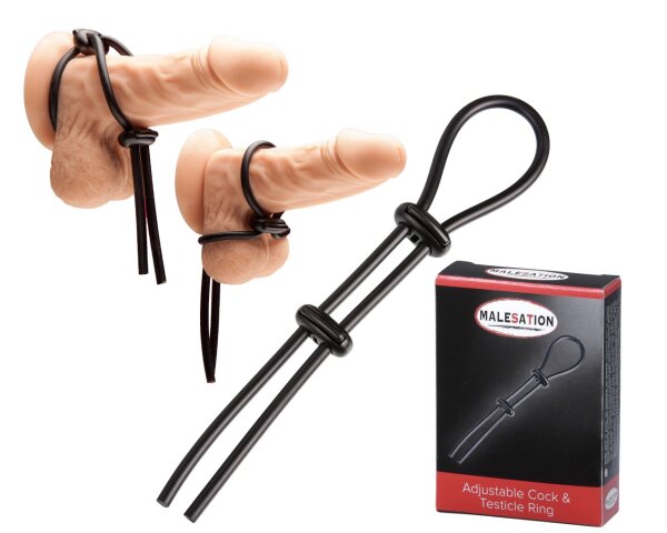 MALESATION Adjustable Cock & Testicle Ring