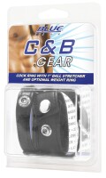 BLUE LINE C&B GEAR Cock Ring With 1 Ball Stretcher And Weightring