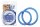 BLUE LINE C&B GEAR Silicone Cock Ring Set - Blue