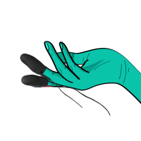 ElectraStim Silicone Noir "Explorer" Finger...