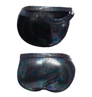 C4M Emerald Clip Tanga Brief Black Emerald XL