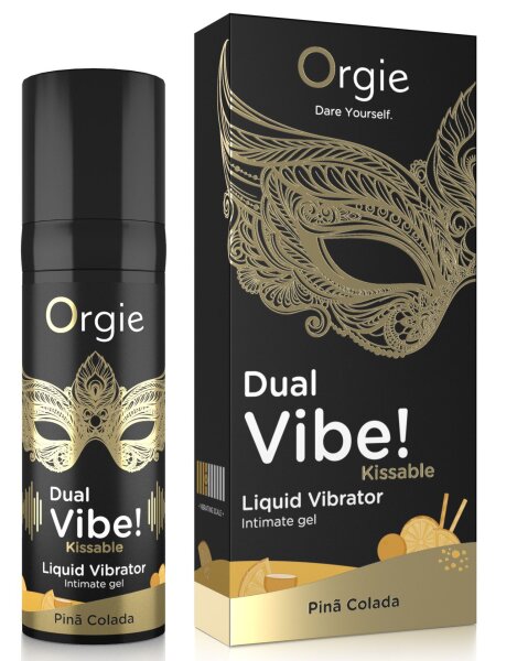 ORGIE Dual Vibe! Pina Colada Kissable Liquid Vibration