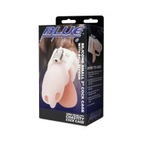BLUE LINE C&B GEAR Silicone Cock Cage small w. ball devider wht