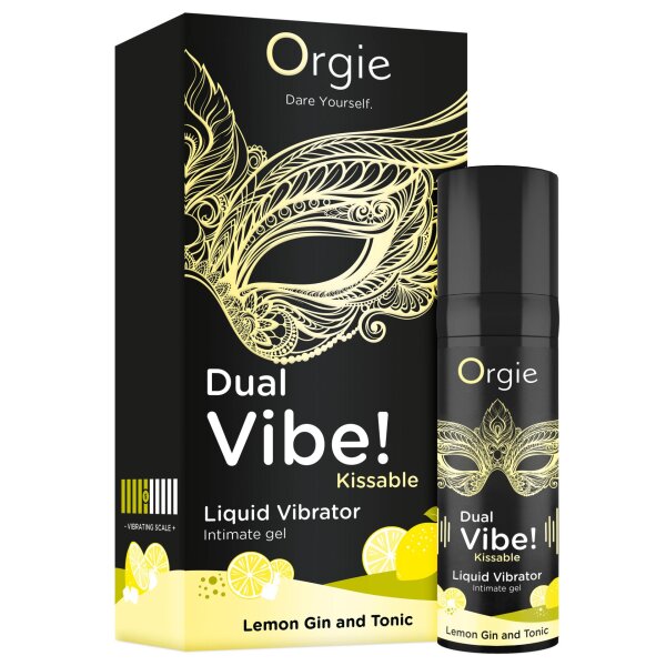 ORGIE Dual Vibe! Lemon Gin and Tonic Kissable Liquid Vibrator