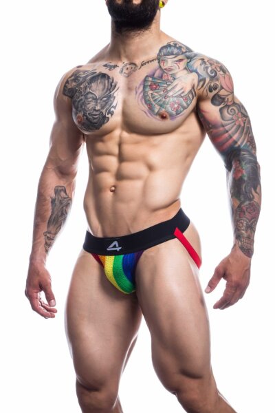 C4M Jockstrap Stripe Pride L