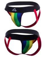 C4M Jockstrap Stripe Pride L