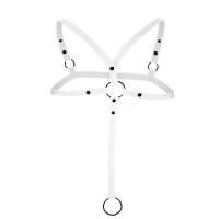 C4M C-Ring Crossed Harness White OS