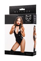 GLOSSY - Wetlook Bodysuit and cat ears