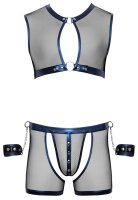 Svenjoyment Set mit Klettverschluss-Fesseln und Karabinerketten